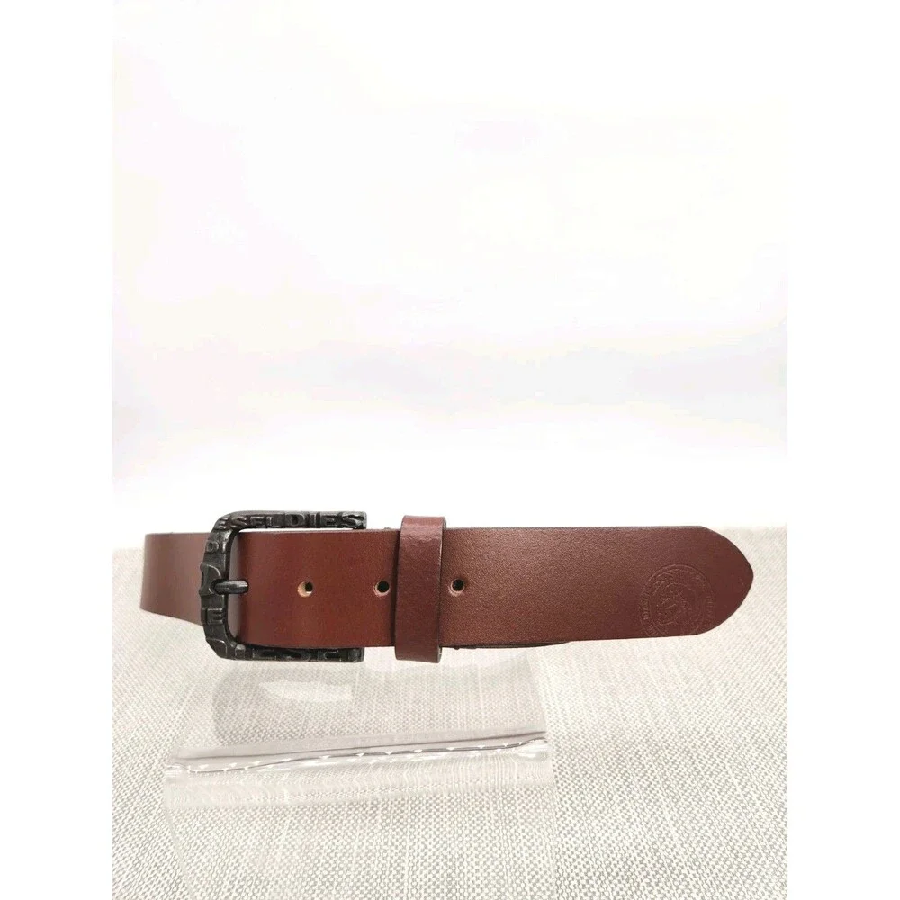 Diesel Size 32 Belt Brown Buffalo Leather  Biker Moto Motorcycle